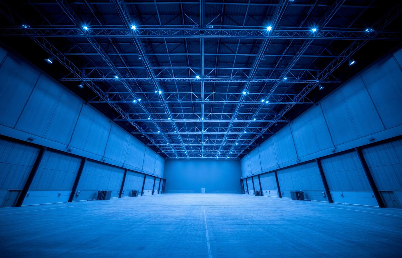 Vast convention center exhibition hall